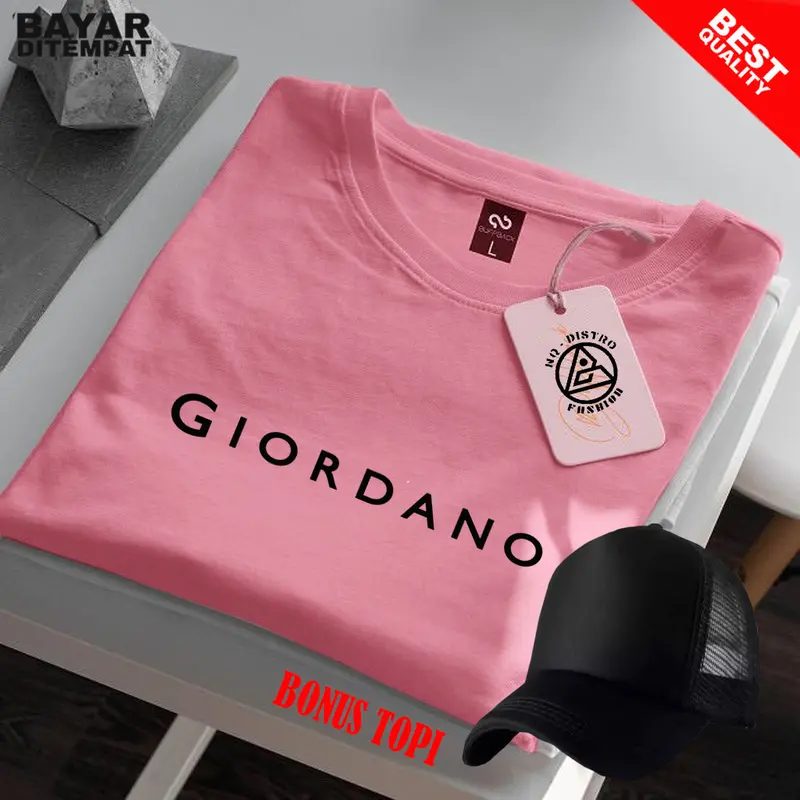 COD BONUS TOPI Baju Kaos GRDN text hitam /Baju Kaos Pria Lengan Pendek / TShirt Distro Cotton Combed 30s Premium 4