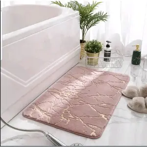 Memory Foam Mat Coral Marble / Keset Foam Kamar Mandi Anti Selip