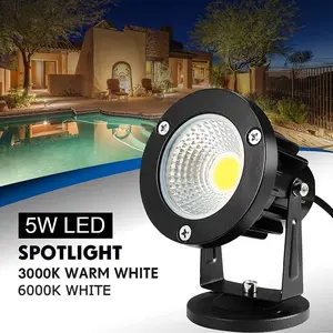 Lampu Taman LED Sorot 5W Outdoor Lampu Tancap Plafon COB Spotlight Garden Park Light