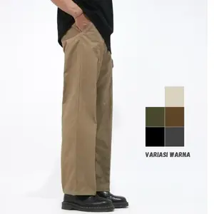 Celana Panjang Chinos Model Losse Gombrong Bahan Premium Size 27-38 Variasi Warna Pilihan Cream,Mocca,Hitam,Abu,Hijau Army