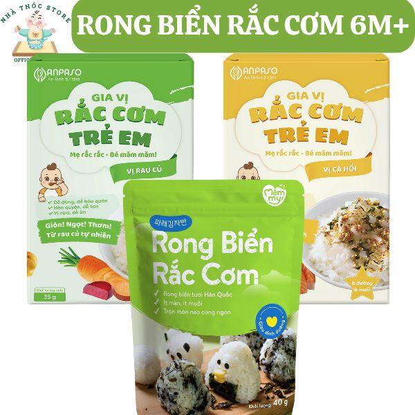 Rong biển hữu cơ ăn liền, rắc cơm, rắc cháo, làm cơm nắm cho bé 6M+