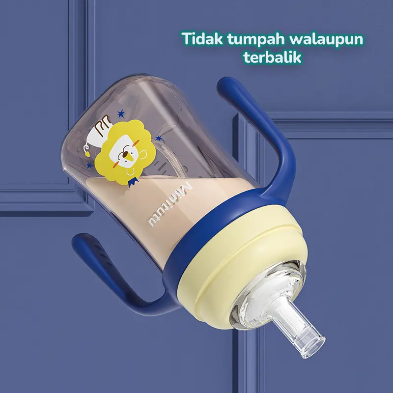 Minitutu PP 3in1 Botol Bayi Training Cup Anti Sedak Botol Susu Bayi 9 Bulan Keatas BPA Free BB44 5