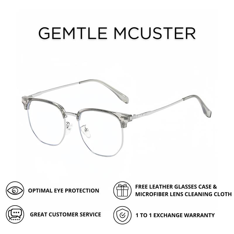  Kính Gọng Nửa Dành Cho Nam Thời Trang Mới Chất Liệu TR90 Chống Ánh Sáng Xanh Kính Chân Đế 12621 