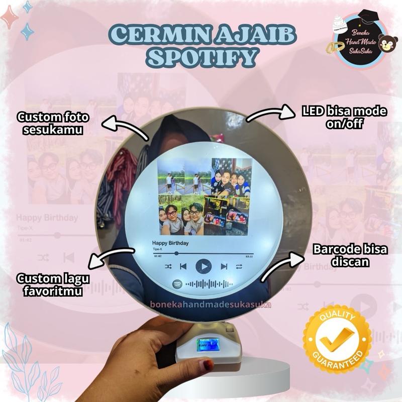 Hampers Cermin Ajaib Aesthetic Foto Lagu Spotify Tulisan Ucapan Custom ...