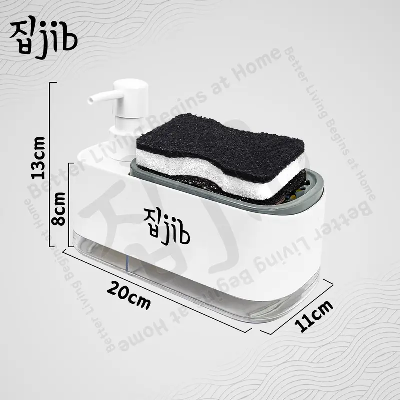 [EXCLUSIVE CREATOR] JIB 2 in 1 Soap Dispenser Free Spons / Dispenser Sabun Cair Cuci Piring / Tempat Sabun Praktis / Refill Pump Soap Dispenser 3