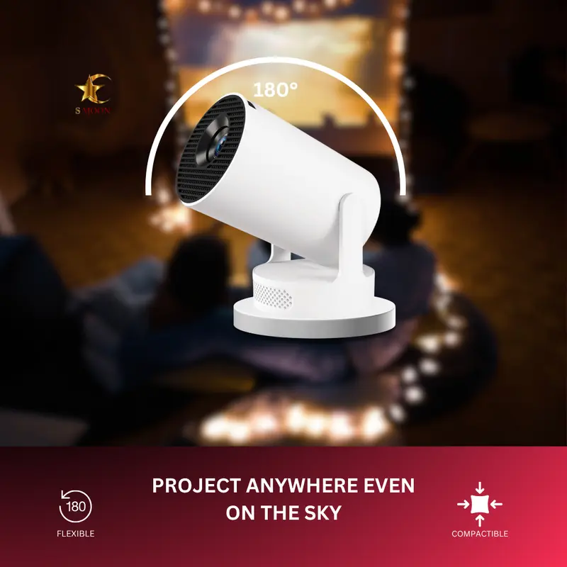 SMOON300 ULTRA SMART PROYEKTOR LCD TV - INCLUDE HDMI - INCLUDE SPEAKER -  GOOGLE STORE - ANDROID - NETFLIX - YOUTUBE - WIFI - 220 ANSI - INTERNET - 720P 5