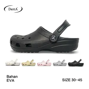 DertA' Sandal Kodok Pria Couple Sendal Anak-Anak Sepatu Wanita EVA Anti Slip Size 30-45 Fashionable on-Slip Waterproof