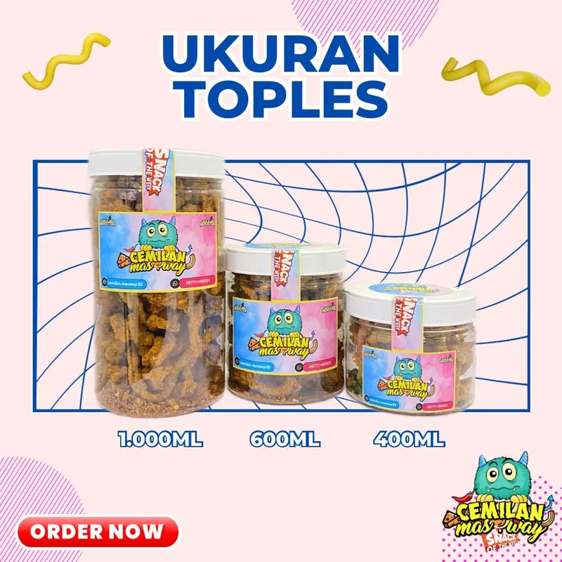 Cemilanmasway BASRENG BERISI 220gr TOPLES (600ml) 3