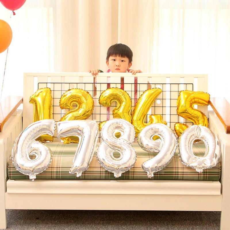 16 Inch Number Balloon Foil Large Digital Aluminium Film Giant - TikTok ...