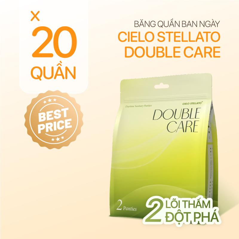 Combo 20 Băng quần ban ngày Cielo Stellato DOUBLE CARE 2 lõi thấm đột phá tiện lợi cho ngày năng động