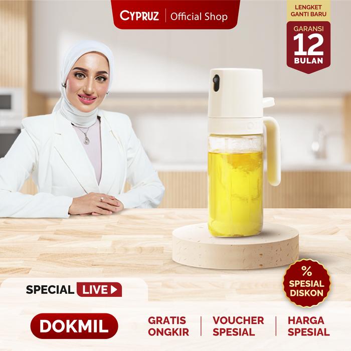 Gambar [Dokmil] [COD] Cypruz Oil Spray Bottle Botol Semprot Minyak BPA Free 250ml dari Cypruz Kitchenware Kota Administrasi Jakarta Utara Tokopedia