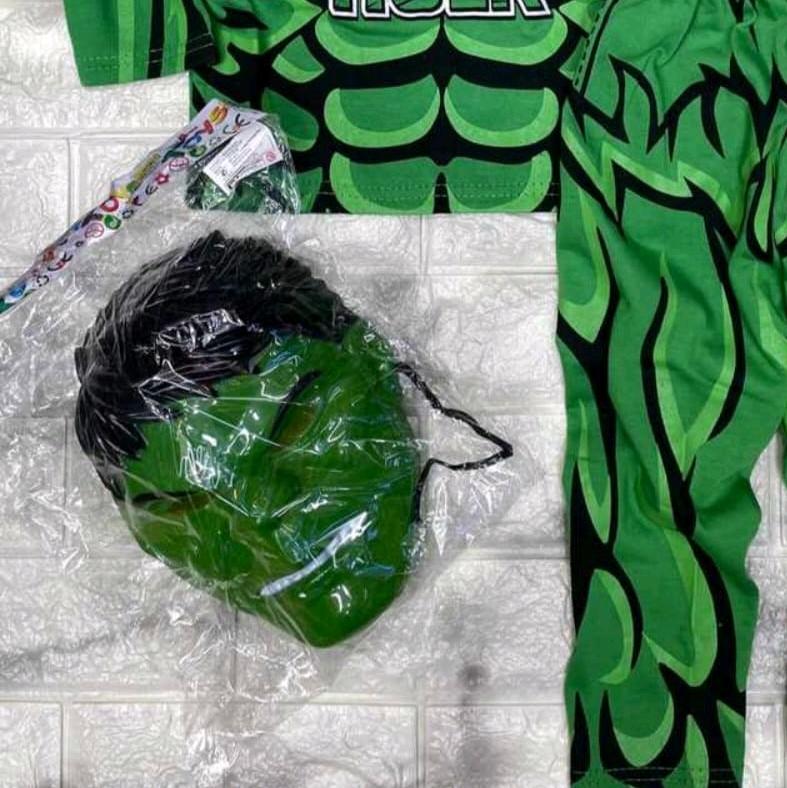 KAOS PANJANG ANAK HULK SETELAN PANJANG ANAK HULK BISA DITAMBAH TOPENG Fashion 4