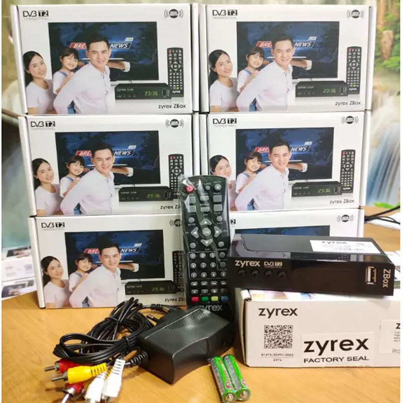 PROMO SET TOP BOX ZYREX, STB ZYREX PENERIMA SIARAN TV DIGITAL DVB-T2 GARANSI RESMI 1 TAHUN!!! 1