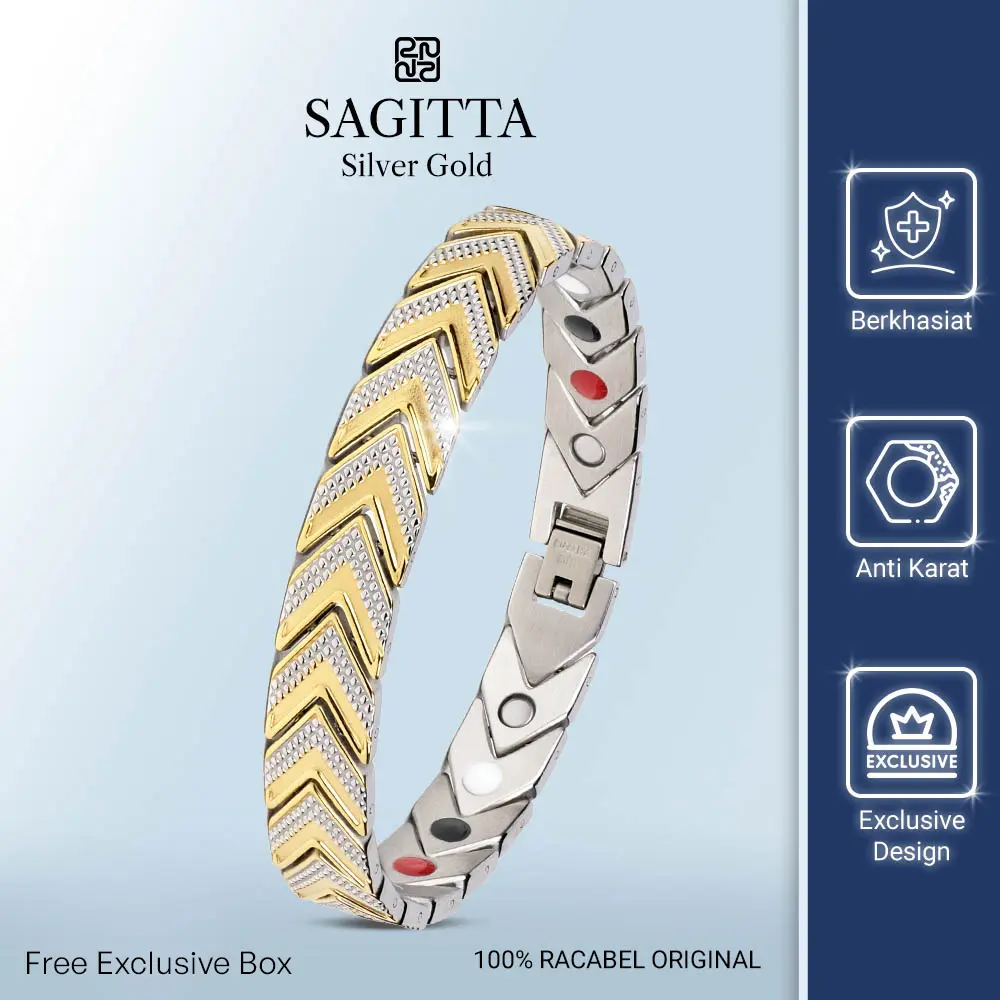 Gelang Kesehatan Magnetik Original Racabel Sagitta Unisex