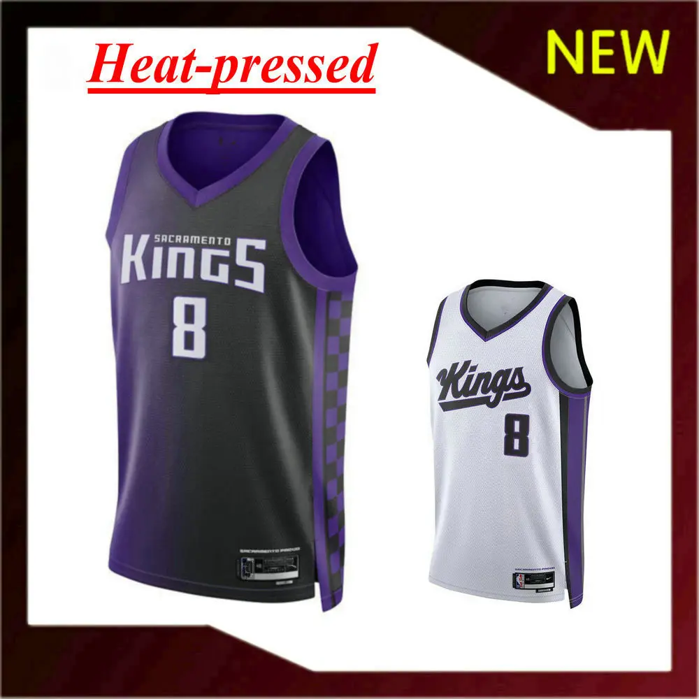 【Heat-pressed】New Original Basketball Jerseys Kings 8# Zach Lavine Jersey