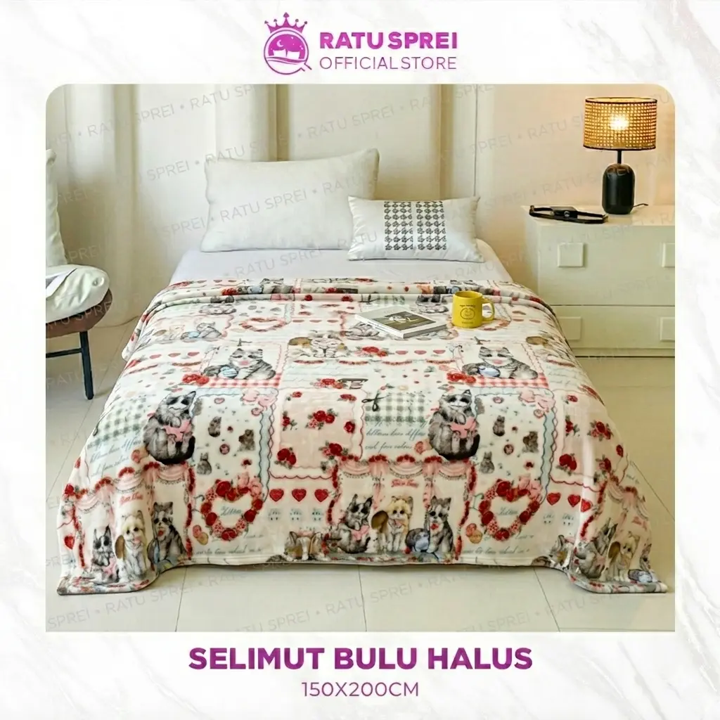 RATU - Selimut Bulu Naraya Series Bahan Lembut Microtex Motifnya Beragam Selimut Lembut Mudah Dibawa Kemana Saja [0]