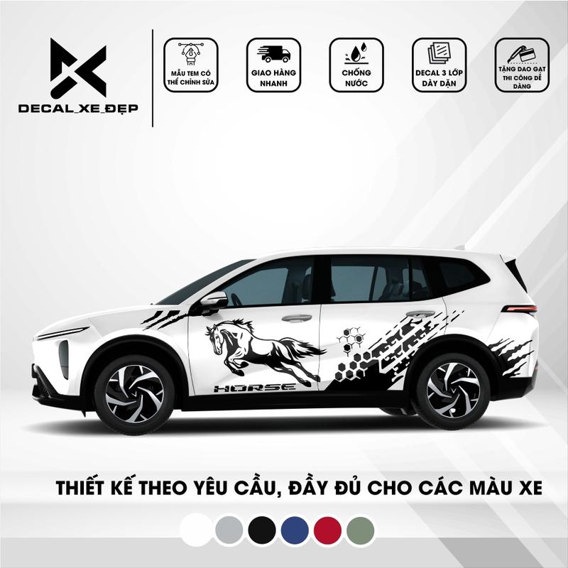 Tem dán xe Limo green - Decal Sticker MPV 7 - Limo green 25 - Decal Dán Xe - 1 bộ 2 bên