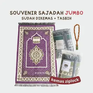 SOUVENIR SAJADAH JUMBO 70 X 110 CM OLEH OLEH UMROH HAJI PENGAJIAN RAMADHAN