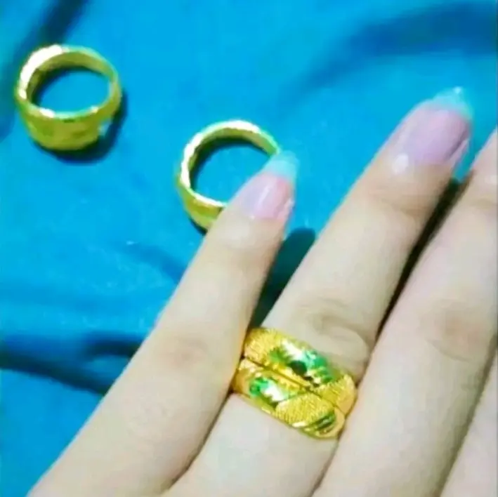 Cincin titanium cantik motif ular cincin viral dan kekinian 1