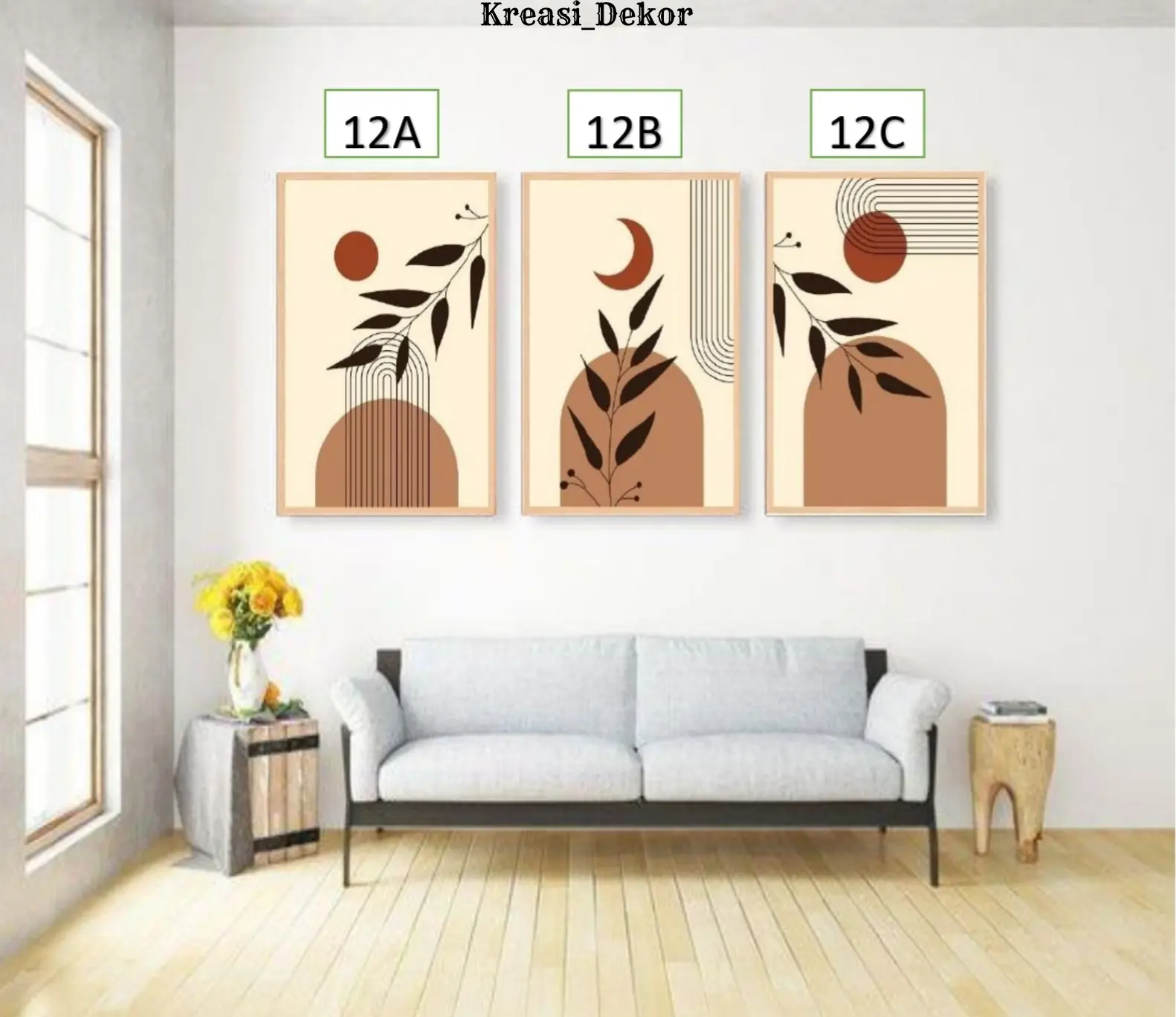 Hiasan Dinding Abstrak Estetik [20X30] Wall Decor Pajangan Dinding Rumah Menarik