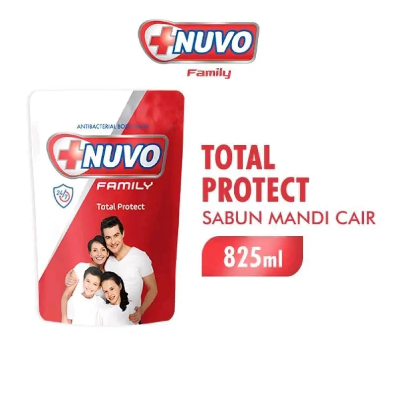 nuvo sabun cair 825ml total protect mild protect fresh protect  sabun cair  sabun mandi
