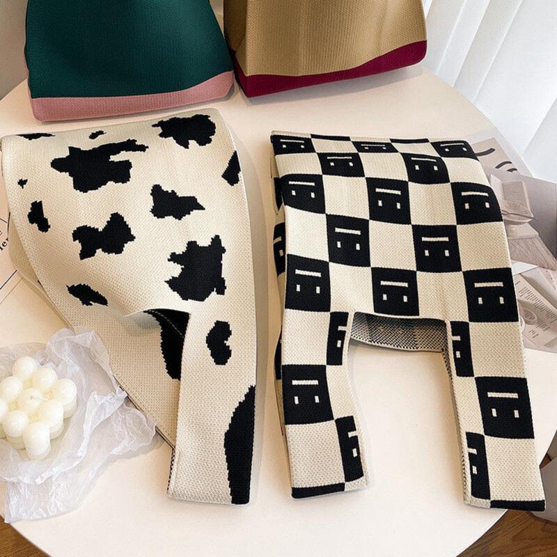 Knit knot bag korea premium Tote bag rajut kekinian motif garis hitam Tas wanita mini fashion Totebag kecil cantik Top handle bag trend Thailand import termurah 6