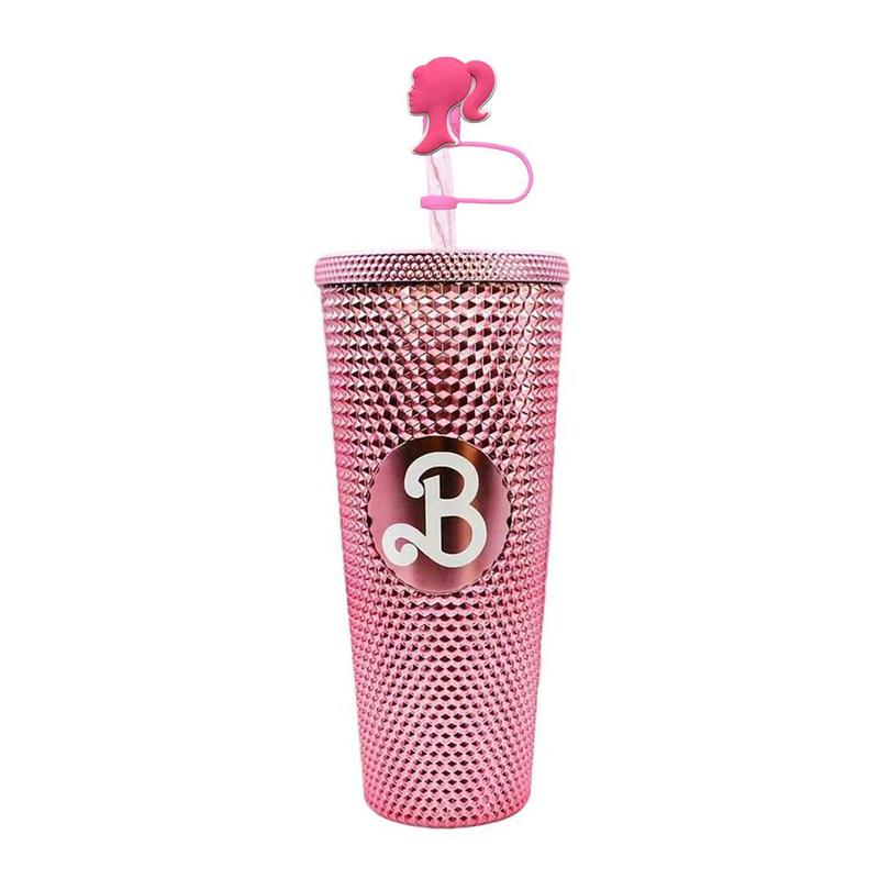 Product Introduction of Penyedut minuman getah lembut kartun Barbie, penutup kalis habuk, penutup jerami kaca boleh guna semula, palam kalis habuk, aksesori hiasan kalis percikan 30