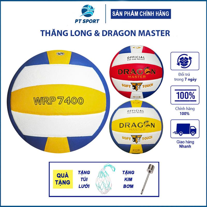 Bóng Chuyền Thăng Long WRP 7400 - Dragon Master DG7400, DG7420 Chính Hãng Chất Liệu Da PU Nhung Nhật, Đạt Tiêu Chuẩn Thi Đấu [Tặng túi lưới + kim bơm] Nam Sport