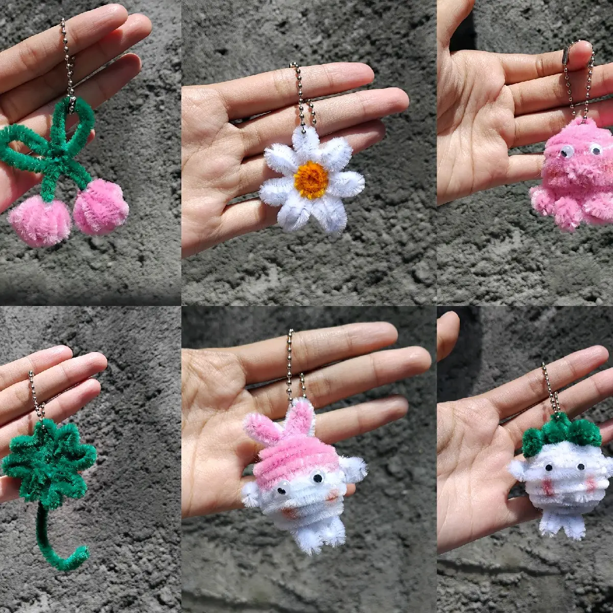 Gantungan Kunci/Gantungan Kunci Kawat Bulu/Ganci Tas/Gantungan Kunci Karakter