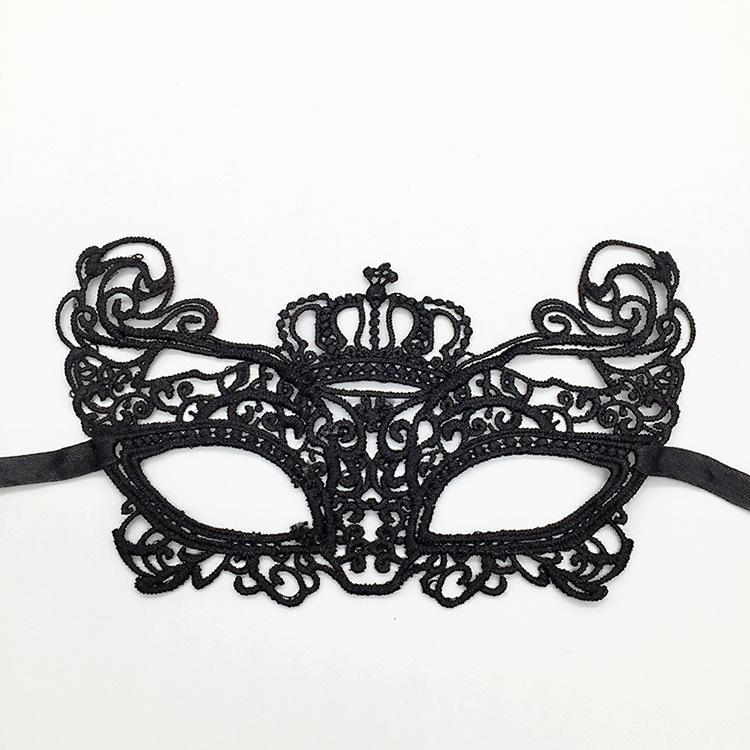 Product Introduction of 1 pc Black lace mask suitable for costume parties, dances, Halloween, Christmas, Venice parties 6
