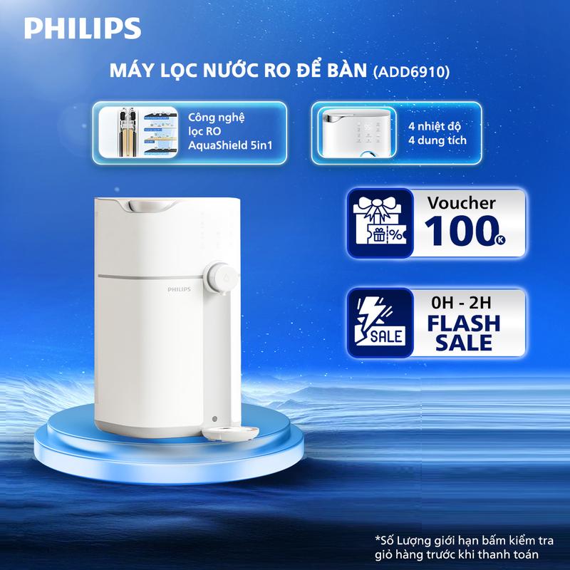 Máy lọc nước để bàn RO Philips ADD6910 _ Làm nóng nhanh 3s Không cần lắp đặt .