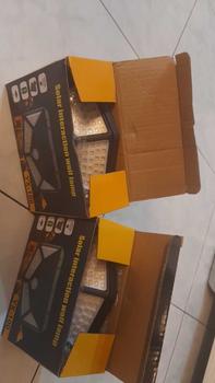 Product Review of ( 4 x Sided ) Waterproof 100 LED 3 Modes Solar Motion Sensor Light Outdoor Wall Lighting from t**7 1
