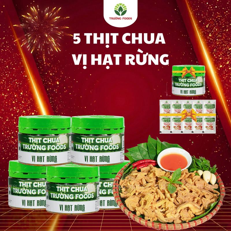 Trường Foods Combo 5 Thịt Chua Vị Hạt Rừng 180g Hộp