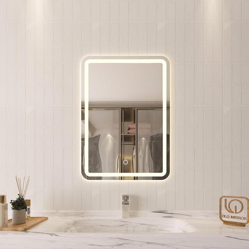 Gương DLQ Chữ Nhật Treo Tường Có Led Cảm Ứng 3 Màu Tiện Lợi Decor Phòng 