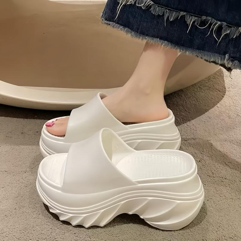 Dép một quai nữ đế cao 7.5cm chất liệu eva êm nhẹ đi chơi đi du lịch