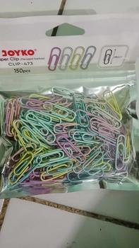 Product Review of (150 Pcs) Paper Clip Oval Warna Warni JOYKO CLIP-472 / CLIP-473 / No.3 Clips Klip Kertas Sedang 28 mm from e**n 0