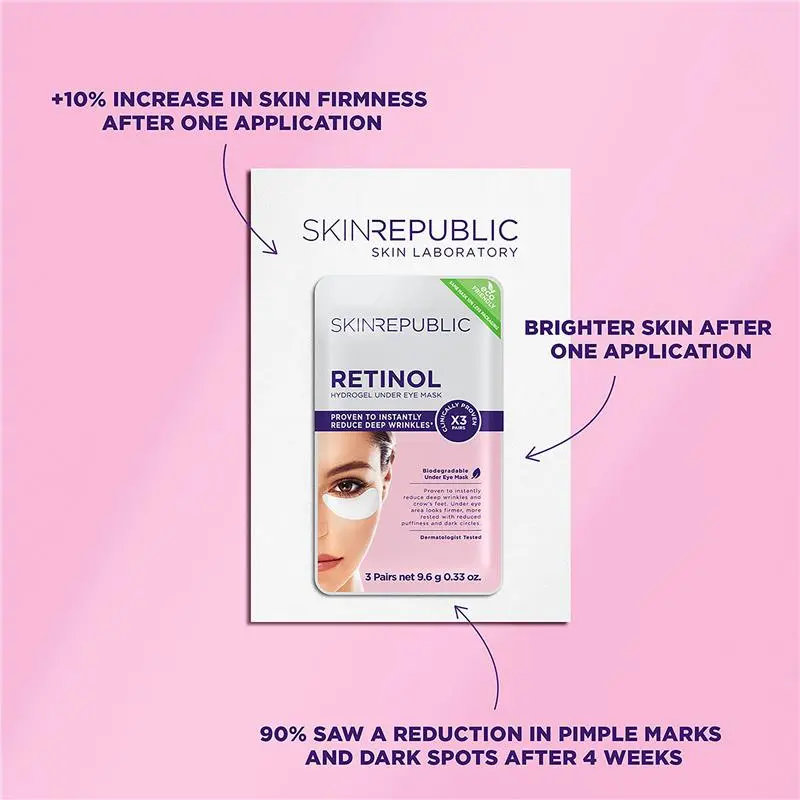 Skin Republic Retinol Hydrogel Under Eye Patches no : 1 di U.K dan Australia Perawatan Mengencangkan Wajah Mencerahkan 4