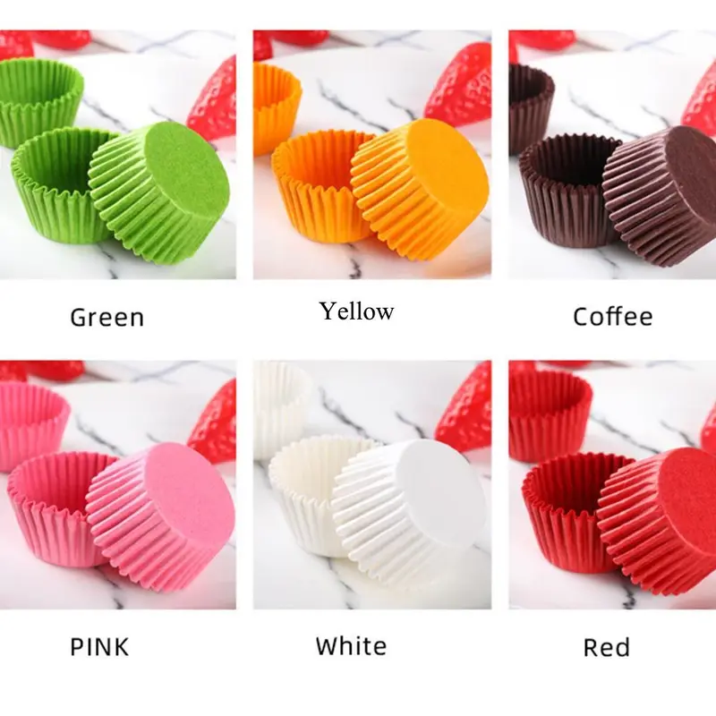 Tấm Lót Bánh, 500 / 1000 Cái, Dụng Cụ Làm Bánh Gia Đình & Nhà Bếp, Cốc Nướng Bánh, Hộp Đựng Bánh Nướng Xốp Giấy Gói Bánh Cupcake Cốc Giấy Làm Bánh, Giấy Lót Giấy Sô Cô La 2