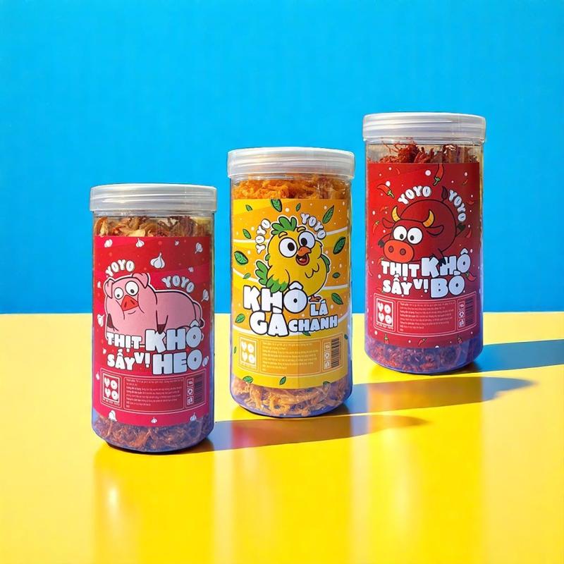 Combo 3 món đồ ăn vặt khô gà lá chanh, thịt sấy vị khô heo cháy tỏi, thịt sấy…