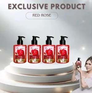 YONISKIN - Bundle 4 PCS Body Wash Red Rose Brightening 300 ML