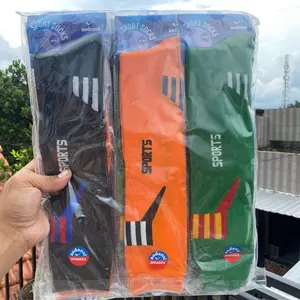 12 pasang Kaos kaki sepak bola panjang dewasa fusal olahraga warna random premium tebal