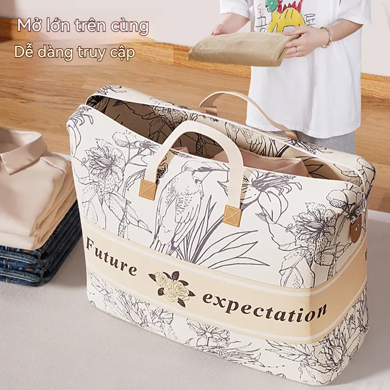 Túi Đựng Chăn Bông, Túi Đựng Đồ Gia Dụng, Dung Tích Lớn, Chống Thấm Nước Và Chống Ẩm, Thích Hợp Cho Việc Đóng Gói Di Chuyển, gọn bảo quản quần áo bền đẹp Thùng Đựng Đồ Cỡ Lớn Túi Đựng Quần Áo Chăn Màn Chống Thấm Nước Thùng Giỏ Vải Đựng Đồ Gấp Gọn Đa Năng 1