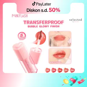 PINKFLASH Transferproof Bubble Glowy Tint Lips Bubble Long-lasting Smooth abd Fresh 5 Shades PF-L21