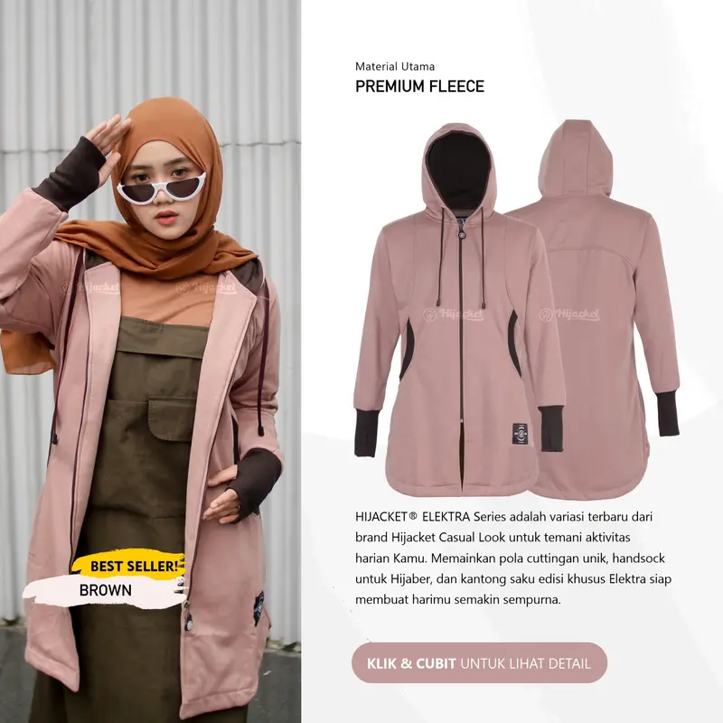 Hijacket Elektra - Jaket Wanita Korea Muslimah 3