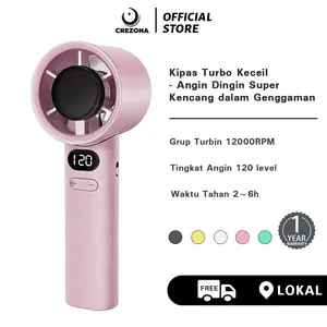 Kipas Genggam Portable USB｜Mini Fan Stylish｜Angin Turbo 120 Level Varil｜Layar LED｜Tahan Lama FB01
