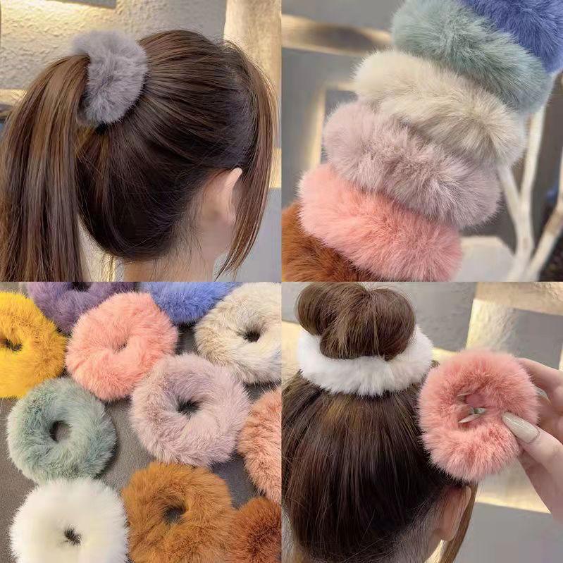 Product Introduction of Ikat rambut mewah sederhana yang meniru ikat rambut bulu cerpelai Selebriti internet gaya Korea tidak melukai rambut 3
