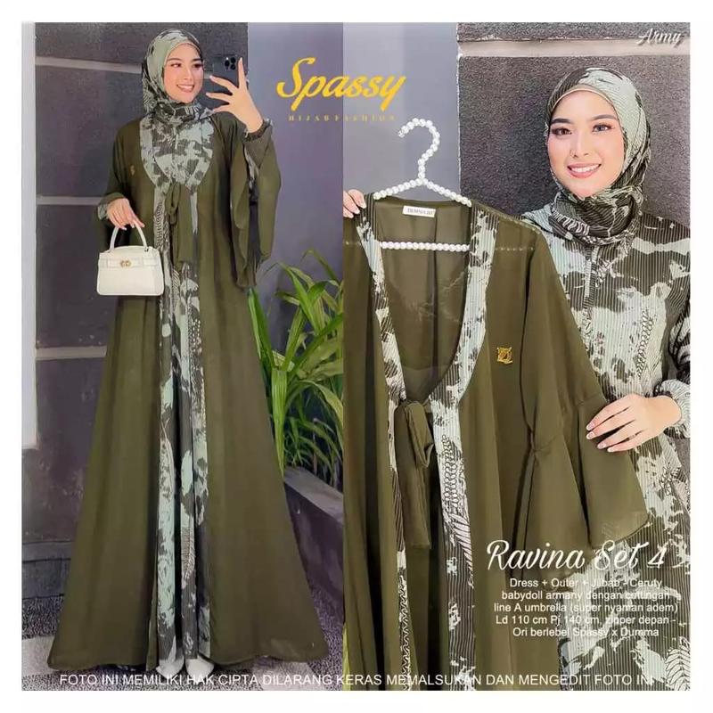 Ravina set  / Ravina set 2/ Ravina set 4 / Ravina 11 / Ravina set 12 / Ravina set 13 / Ravina set 15 / Ravina set 16 / gamis set hijab 2