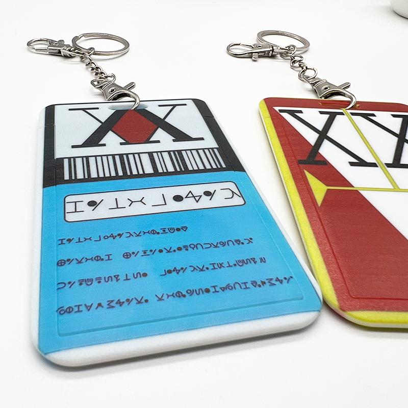 พวงกุญแจการ์ดใบอนุญาต อะนิเมะ Hunter X Hunter พวงกุญแจ Hisoka Kurapika ฝาครอบการ์ด อุปกรณ์เสริมคอสเพ