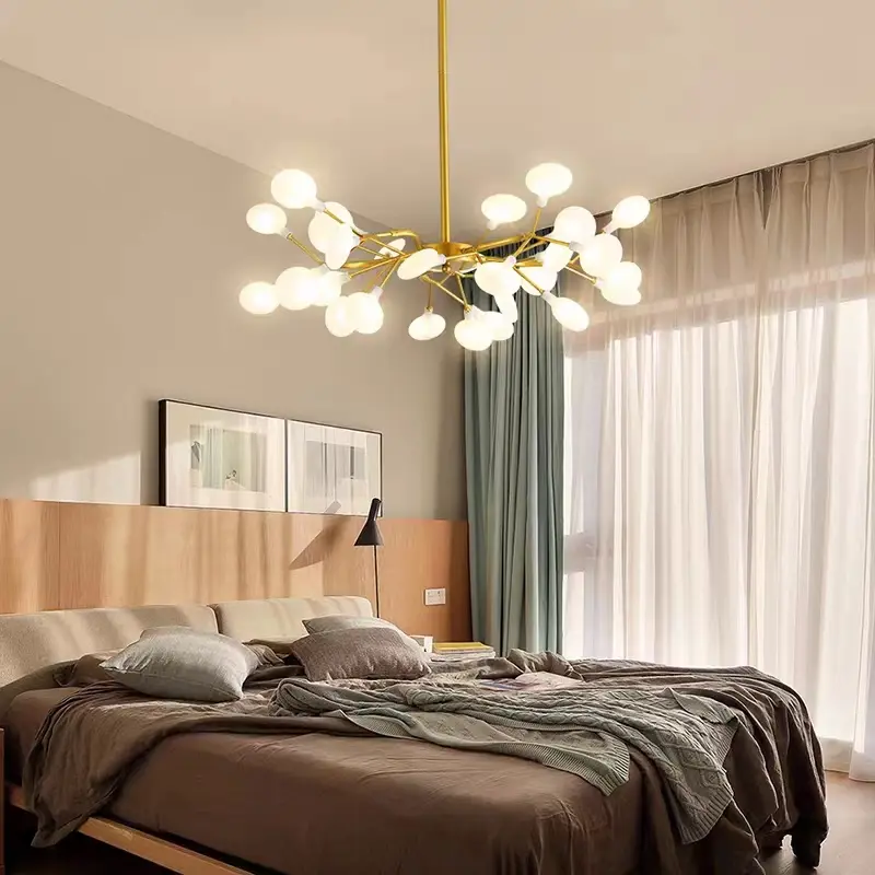 【Siap Stok COD】Lampu Hias Gantung Desain Kunangkunang Gaya Modern 18/30 kepala Antik Untuk Ruang Tamu Kamar Ruang Tamu Sederhana 4