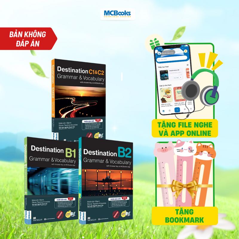 Sách - Combo Destination Grammar & Vocabulary B1 B2 C1&C2 Bài tập Không Kèm Đáp Án Tặng Bookmark MCBooks